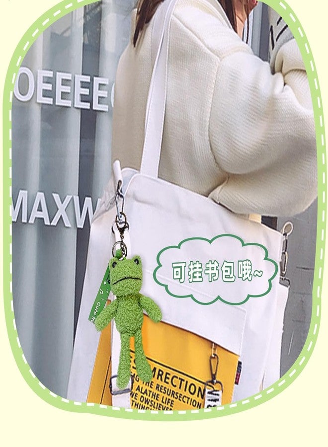 Zitokin Cute Frog Keychain for Backpacks, 8" Inch Frog Plush Keychain Purse Charms for Girls Women - Image 4